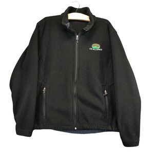 Co-Alliance Full Zip Fleece Jacket Coat Size M Black Embroidered Logo Farmer